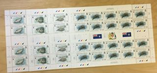 Special Lot Wwf B.  A.  T 2003 326 - 9 - Blue Whale - 4 Sheets Of 20 - Mnh