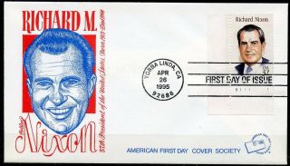 United States American Fdc Society 1995 Richard M.  Nixon First Day Cover