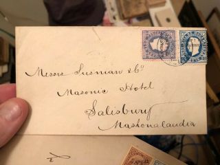 2 1890’s Portuguese Colonial Mozambique Postal Covers To Mashonaland 2