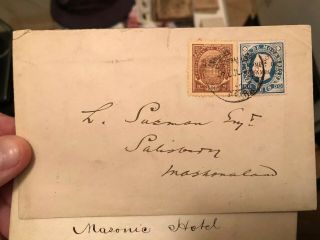 2 1890’s Portuguese Colonial Mozambique Postal Covers To Mashonaland 4