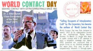 Coverscape Computer Designed " World Contact Day " 2019 J.  Allen Hynek Event Cover