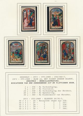 Xb71153 Cook Islands 1973 Religious Art Paintings Fine Lot Mnh