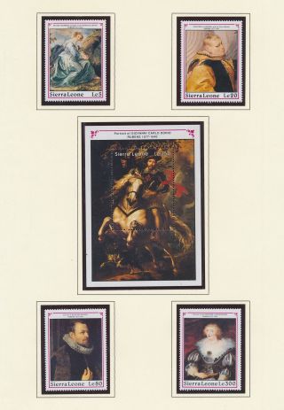 Xb71081 Sierra Leone Rubens Art Paintings Fine Lot Mnh