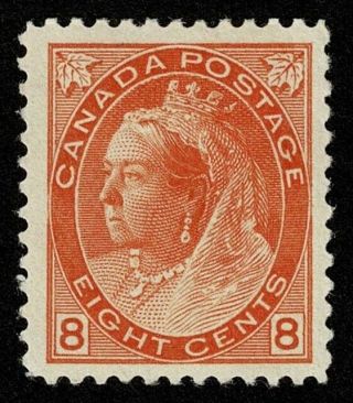 Canada Stamp Scott 82 8c Queen Victoria 1897 H Og Well Centered $375