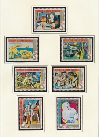 Xb71005 Equatorial Guinea Picasso Art Paintings Fine Lot Mnh