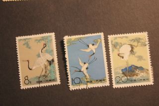 China 1962 C94 Mei Lanfang stamp set & S57 part set crane 7