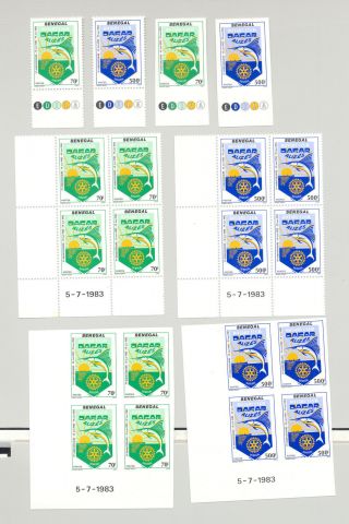 Senegal 603 - 04 Rotary,  Fish 2v Perf & Imperf,  2v Blocks 4 Perf & Imperf,  2v D/s