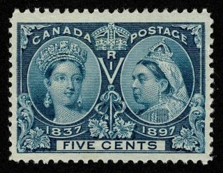 Canada Stamp Scott 54 5c Diamond Jubilee Issue 1897 Lh Og Well Centered