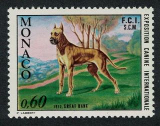 Monaco Great Dane Dog Show Monte Carlo 1v Mnh Sg 1036