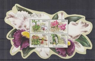 M301.  Guine - Bissau - Mnh - 2013 - Nature - Flora - Flowers - Orchids