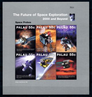 [75183] Palau 2000 Space Travel Weltraum Probes Souvenir Sheet Mnh