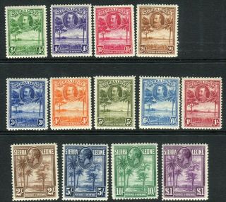 Sierra Leone - 1932 A Lightly Mounted Set To £1 Sg 155 - 167