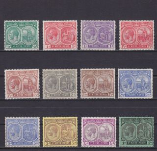 St.  Kitts & Nevis 1921 - 29,  Sg 37 - 46b,  Cv £48,  Wmk Mult Script Ca,  Part Set,  Mh