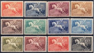 Uruguay (2186) : Yvert A27/38,  Year 1929,  Waterlow Complete Set,  Very Fine Mh
