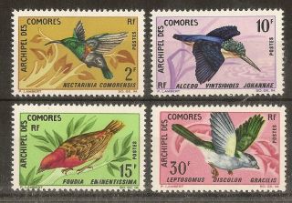 Comoros 1967 Birds Sg60 - 63 Mnh Cat£36