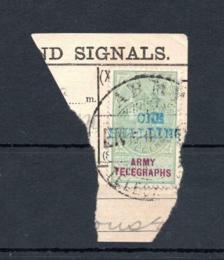 1900 Boer War Provisional 1/ - On 5/ - Army Telegraphs On Piece