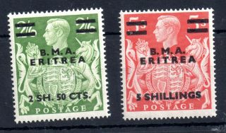 Eritrea Kgvi 1948 2s 6d & 5/ - E10 & E11 Unmounted Mnh Ws12439