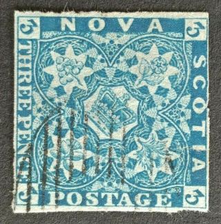 Canada Stamps,  Scott Nova Scotia 2,  3 Pence,  Unitrade Cv $300 (225,  / - Us)