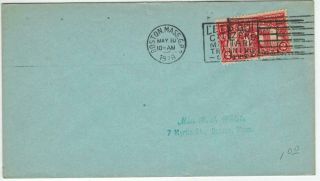 1926 Liberty Bell 150th Anniv.  627 Boston Ma Gpo 10 Am On Blue Envelope