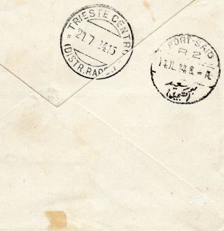 Kuwait 1924 registered cover from Kuwait to Trieste - scarce destination 2