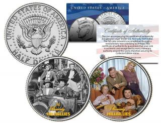 The Beverly Hillbillies Tv Show Jfk Half Dollar 2 - Coin Set Elly May Jed Granny