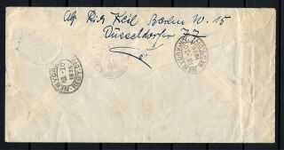 Germany 1936 Zeppelin REG cover to York USA compl.  Olympic set Mi 609 - 616 3