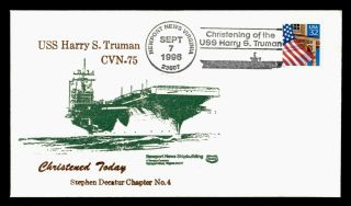 Dr Who 1996 Uss Harry S.  Truman Navy Ship Christened C133249