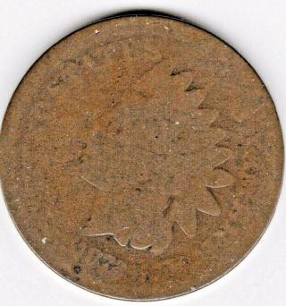 1872 Indian Head Cent,  Bold N,  A Good Hole Filler