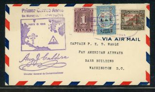 Nicaragua Postal History: Lot 80 1929 Ffc Fam5 Managua - Washington Dc $$$