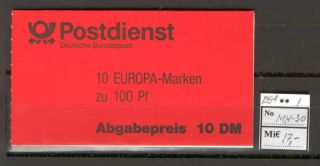 Germany 0363 Bund 1994 Booklet Type 30 Mnh Cv 17 Eur Europe Physics