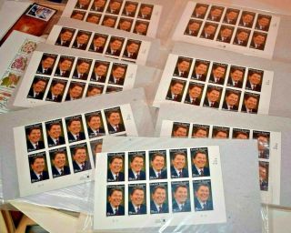 Usa: Large Box With Mnh Stamps/sheets Etc.  Face Value: 1600 Dollars