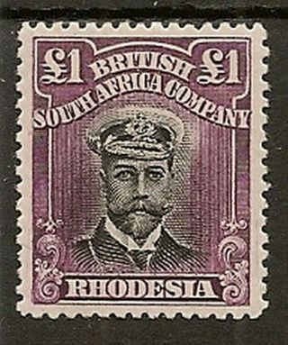 Rhodesia 1913 - 19 Admirals Die 2 P14 £1 Sg242