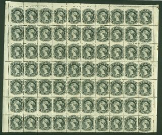Sg 9 Nova Scotia 1860 - 63.  1 Cent,  Jet Black Block Of 70 With Full Margins.