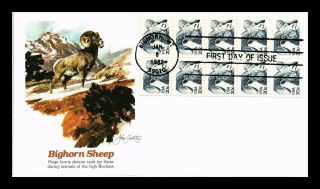Dr Jim Stamps Us Bighorn Sheep Booklet Pane First Day Cover Fleetwood