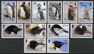 Bat Brit Antarctic Territory 2018 Mnh Penguins Definitives 12v Set Birds Stamps
