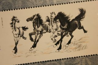 Authentic MNH China 1978 T28M galloping horse stamp sheet 3