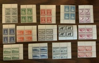 Newfoundland Stamp 253 - 266 Blocks Mnh/mh
