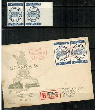 Finland 341 1st Day Cover 1956 Mnh