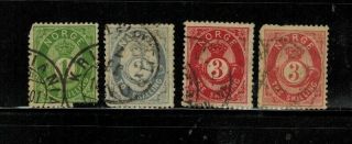 Norway 16,  17,  18 1872 - 75