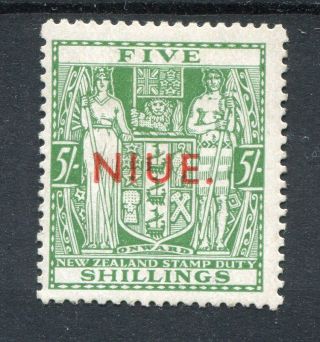 Niue Kgvi 1941 - 43 5/ - Green Sg80 Hinged