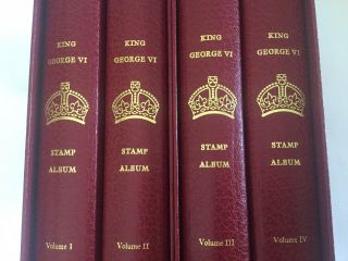 King George VI Set Four Crown Albums Complete,  Slip Cases 2