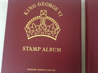 King George VI Set Four Crown Albums Complete,  Slip Cases 4