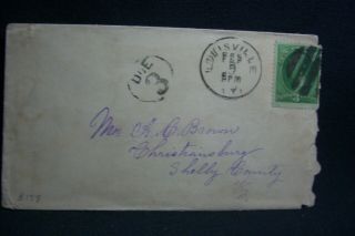 Sc 158 On Envelope (circular Due 3) Louisville Ky To Christianburg Ky (dpo)