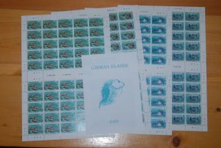Weeda Cayman Islands 662 - 665 Vf Mnh Set Of Sheets Of 50,  1993 Rays Issue Cv $617