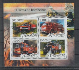 C300.  Mozambique Mnh - 2016 - Transport - Fire Trucks