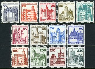Germany - Berlin 9n391 - 9n403,  Mnh.  Definitive.  Castles,  1977 - 1979