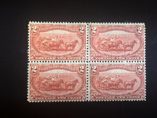 United States Postage Stamp U.  S.  Scott 286 Block Of Scv $100.  0 Trans - Mississippi