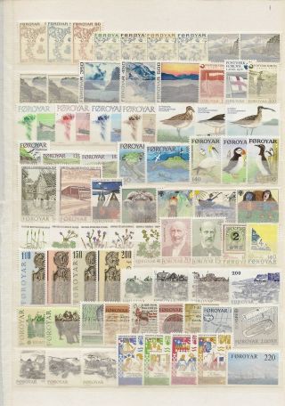 Faroe Islands 1975 - 2007 Complete For 32 Years In Succession Cat £1750 Sg 2018