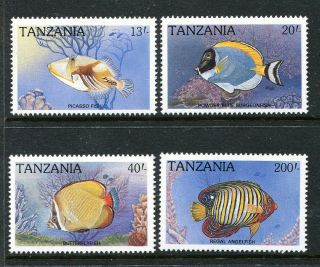 Tanzania,  Mnh,  1989 Marine Life Short Set.  X29457