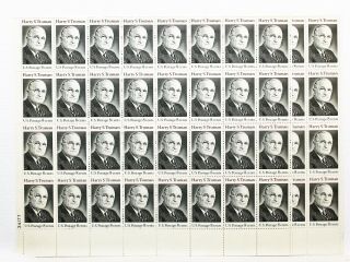 Us Scott 1499 2 Full Sheet 8 Cent 32 Stamps Mnh Og Harry S Truman 1973